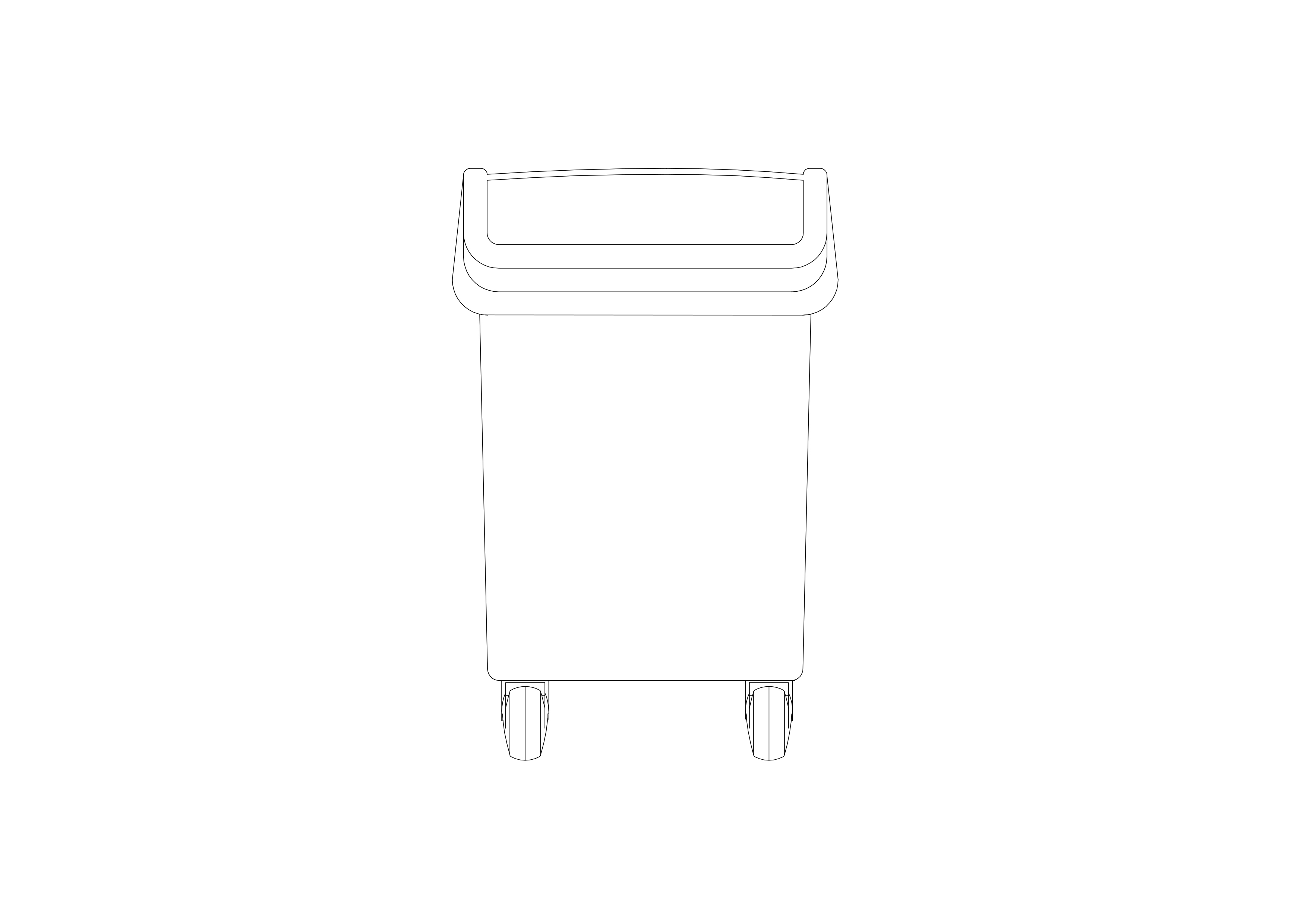 Free Trash Bin Elevation CAD Block – DWG, DXF, PDF Format